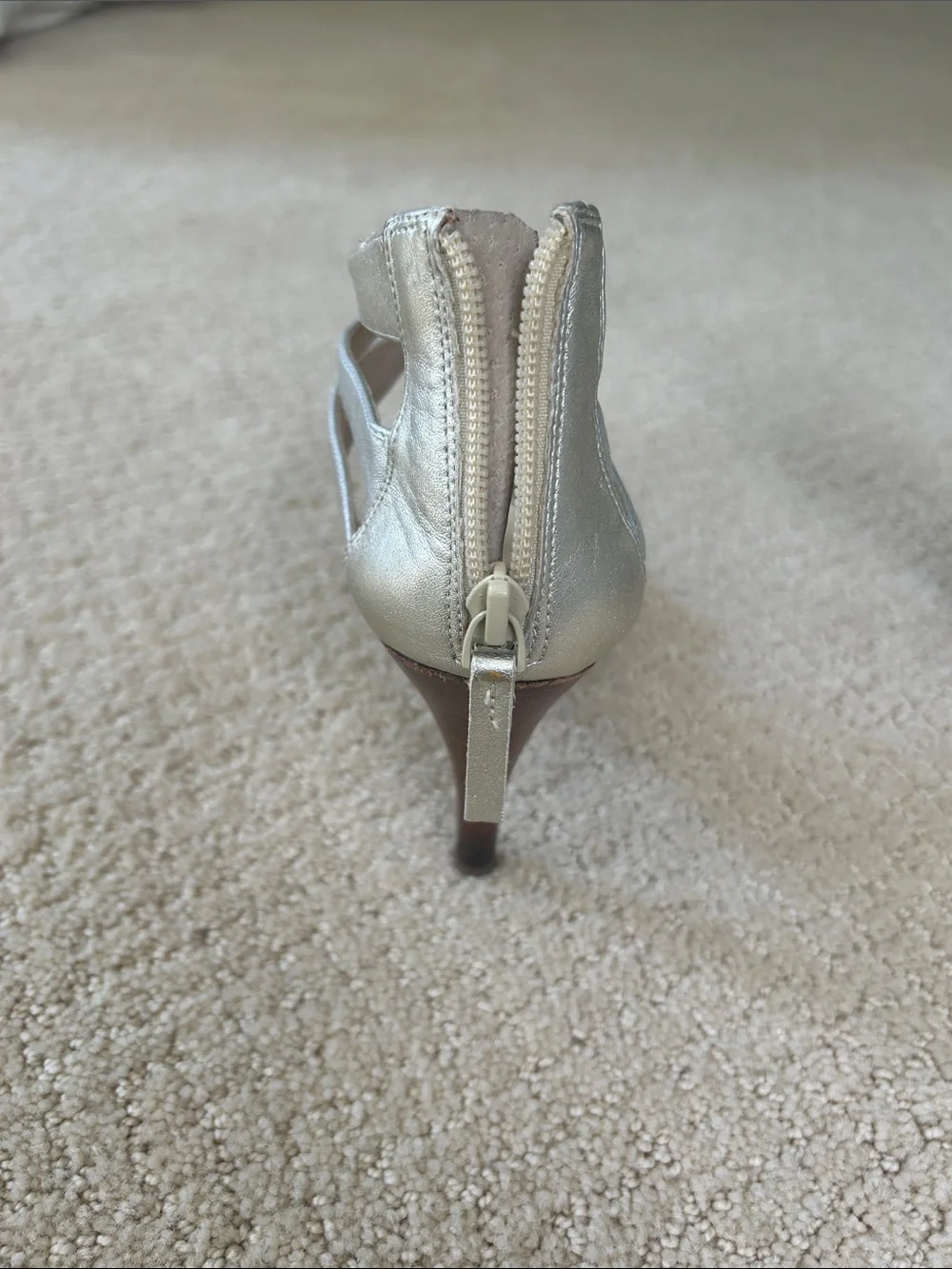 Nine West Metallic Strappy High Heels